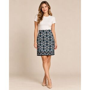 Sophie Max Printed Knit Pencil Skirt Size Small